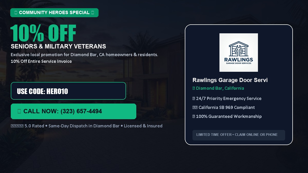 10% OFF Senior Citizens (65+) & Military / Veteran Community Discount in Diamond Bar, CA